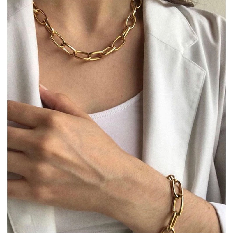 European Gold Chain Necklace