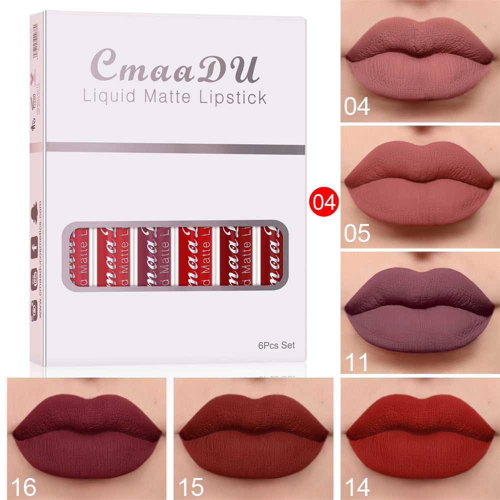 6-Pack Matte Waterproof Lipstick