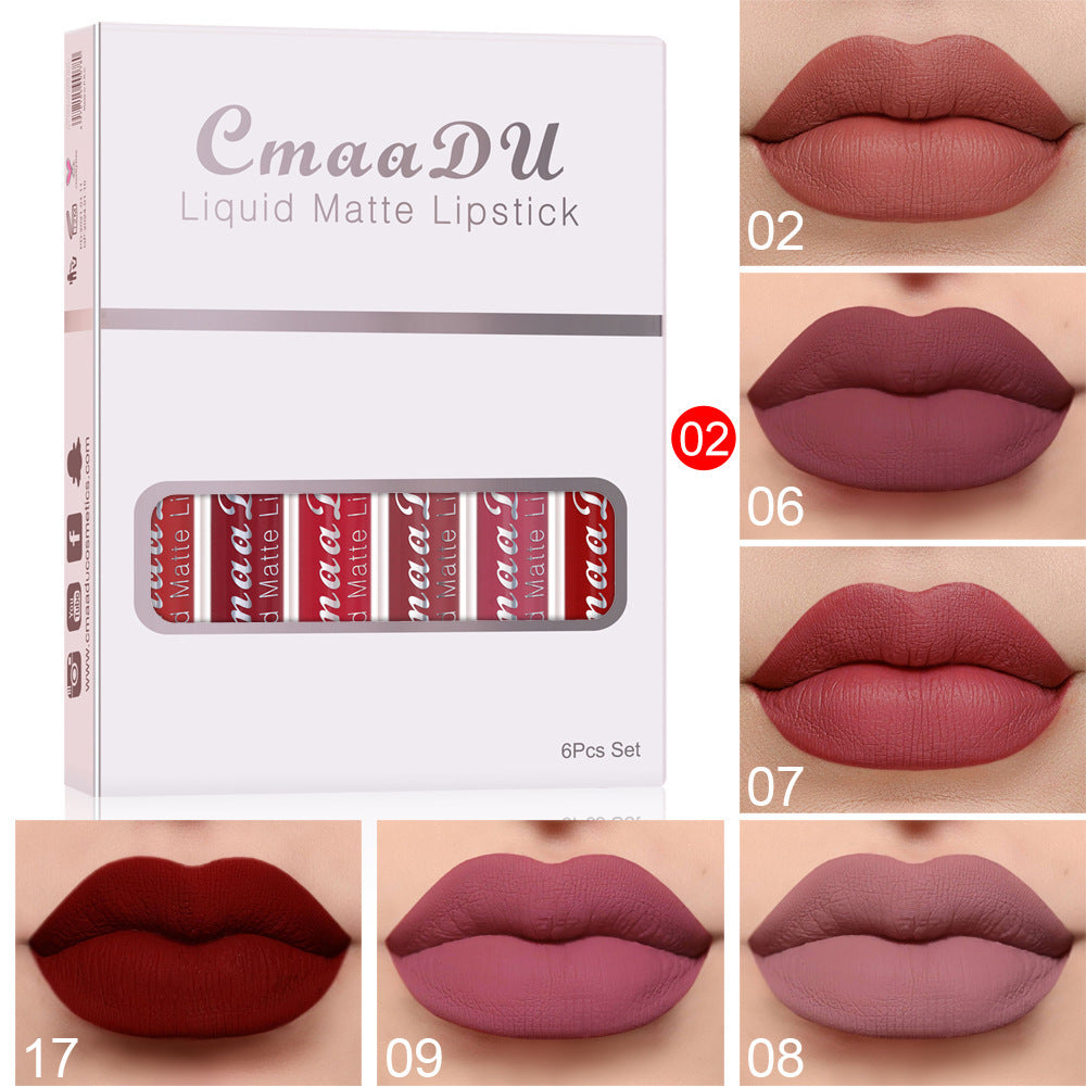 6-Pack Matte Waterproof Lipstick