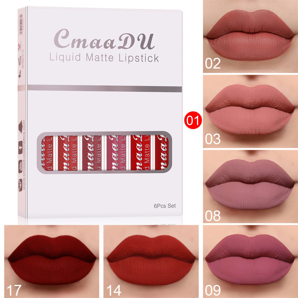 6-Pack Matte Waterproof Lipstick